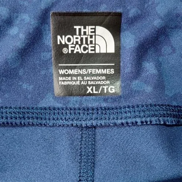 The North Face Women's Blue Printed Activewear Leggings - Size XL - Picture 3 of 4